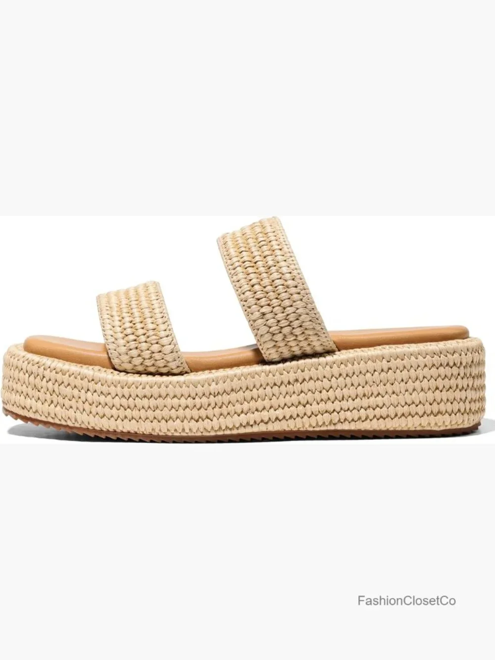 Platform Wedge Espadrille Sandals Raffia Casual Summer Shoes
